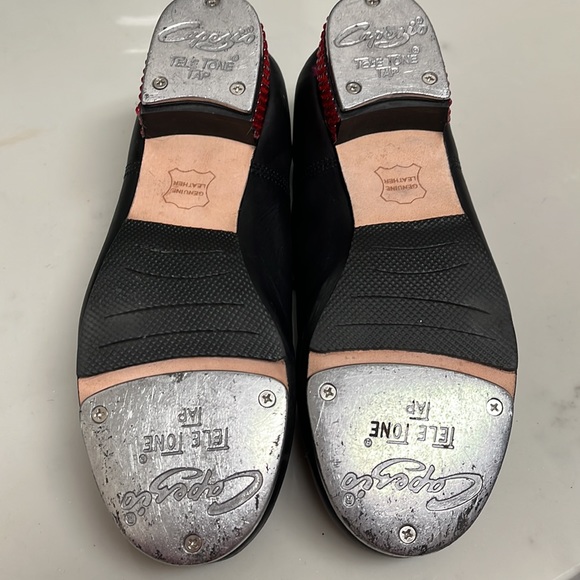 Custom blinged heel Capezio tap shoes 7.5 - Picture 4 of 4